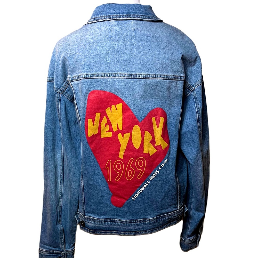Target Stonewall Riots 1969 Love New York Jean Jacket Size M Unisex Casual